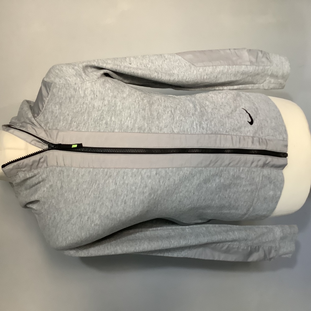 Nike Full Zip Track Top - Size S - Grey Marl - Fitted - Cotton - P2P 18” - Picture 1 of 9